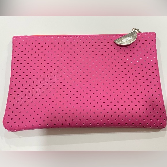 New Ipsy Cosmetics Bag Pink Perforated Women Bag - Picture 3 of 3